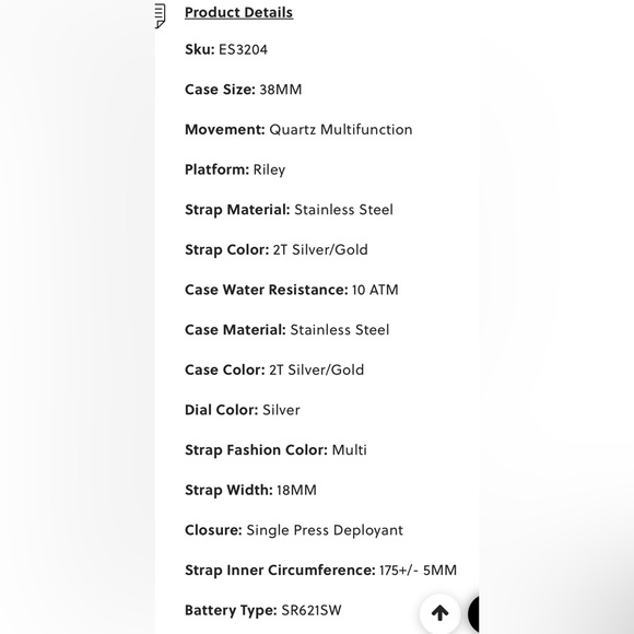 Fossil Riley Multifunction Two-Tone Stainless Steel Watch - Picture 4 of 4